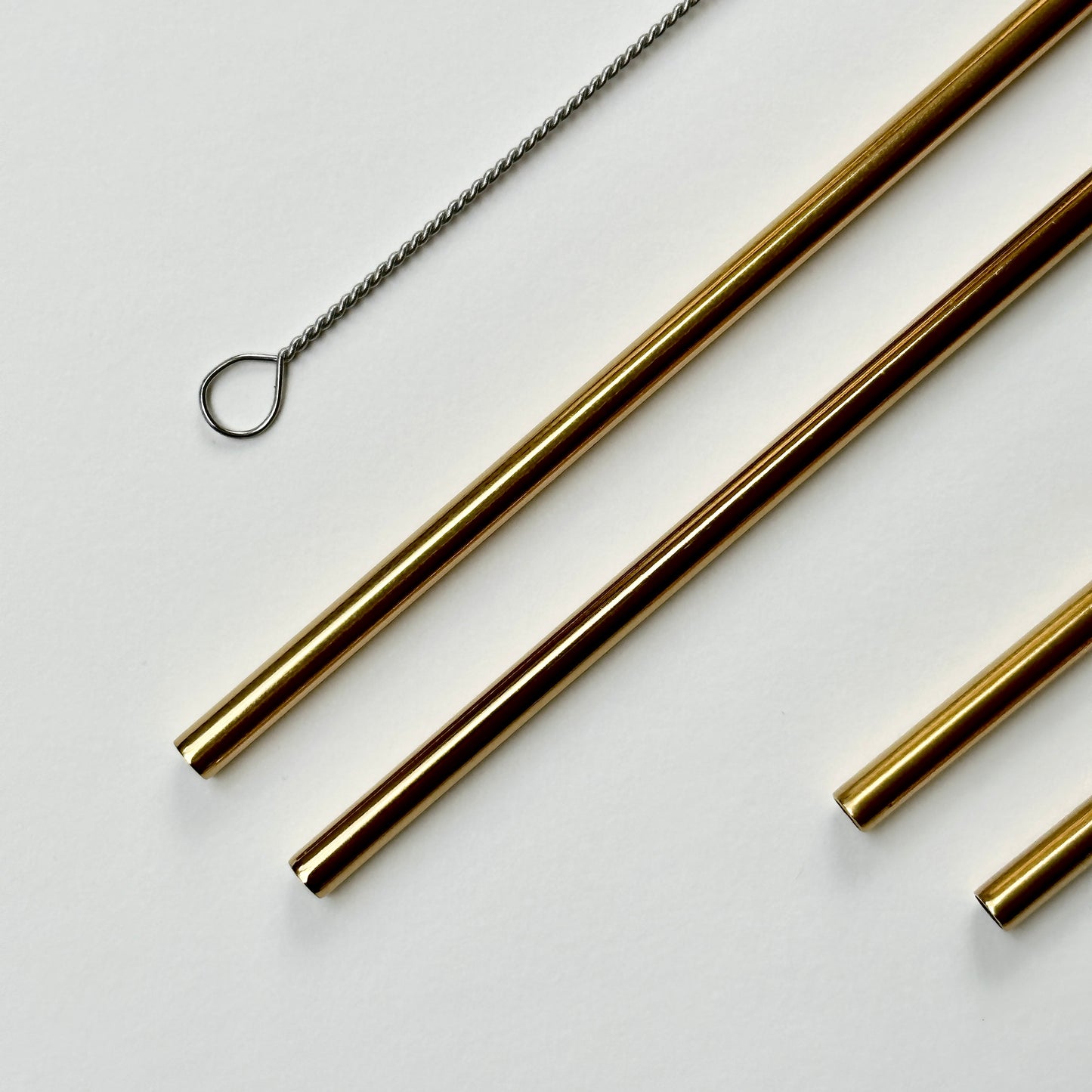 Eco Stainless Steel Straws Gold